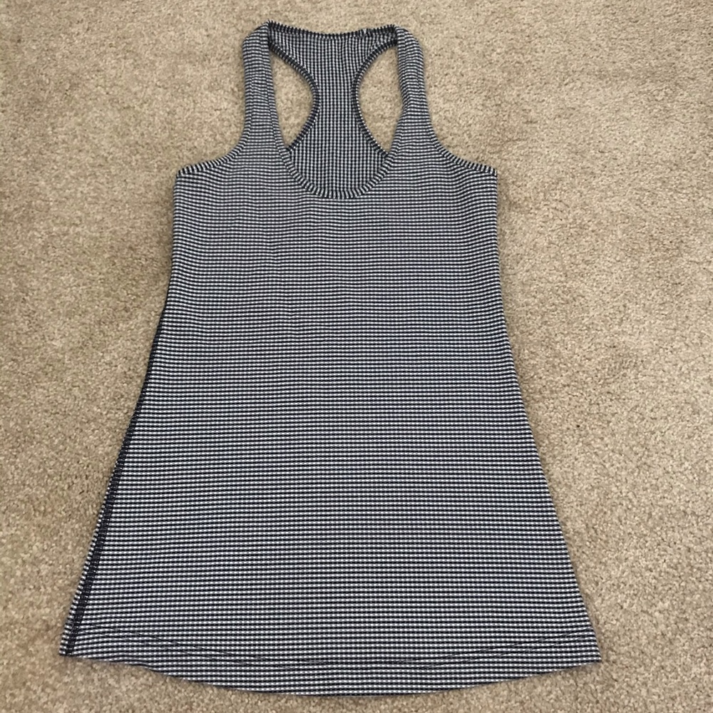 Lululemon Black and White Racerback Tank Top